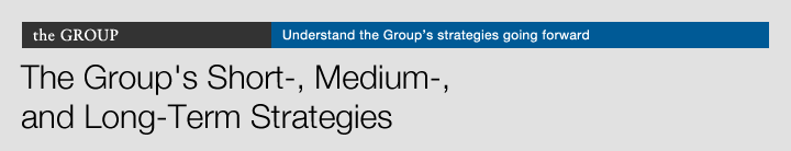 the GROUP Understand the Group's strategies going forward The Group's Short-, Medium-, and Long-Term Strategies