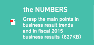 the NUMBERS Grasp the main points in business result trends and in fiscal 2015 business results (627KB)