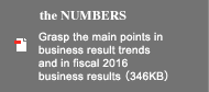 the NUMBERS Grasp the main points in business result trends and in fiscal 2016 business results (346KB)