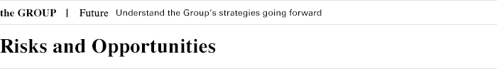 the GROUP Future Understand the Group's strategies going forward Risks and Opportunities