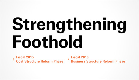 Strengthening Foothold > Fiscal 2015 Cost Structure Reform Phase > Fiscal 2016 Business Structure Reform Phase