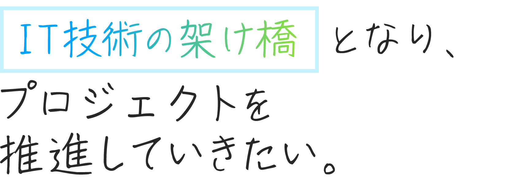 心地よく働ける環境に感謝し、一歩ずつキャリアを積みたい。